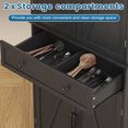 thumbnail image 2 of 72" Kitchen Pantry Cabinet, Tall Pantry Storage Cabinet with Adjustable Shelves and Drawer, Black Kitchen Cabinet Buffet Cupboards Storage Cabinet for Home Office Use (16" D x 30" W x 72" H), 2 of 6