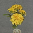 thumbnail image 4 of 1 Pc, 15.5 Inch Artificial Dahlia Spray w/Two 5" Blooms & Three 4" Blooms For Home & Party Decor - Orange, 4 of 5