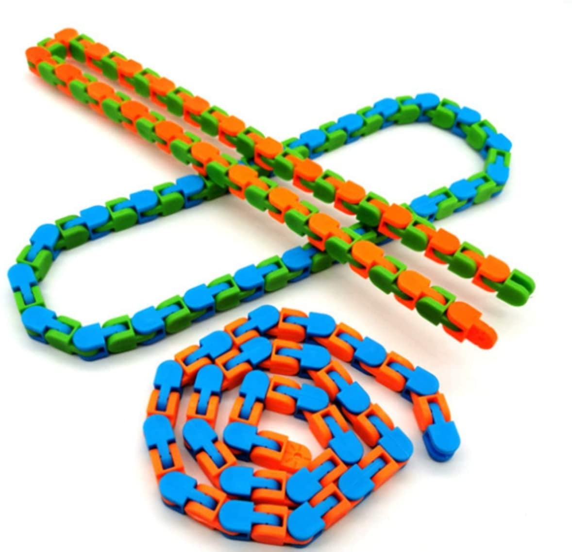 2 ✅ Wacky Tracks Snake Fidgets Toys Anxiety Stress Relief ADHD Sensory 48 Link ⭐ 