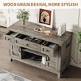 thumbnail image 5 of Farmhouse Aquarium Stand Cabinet with Built-In Power Outlet - Fits 35-75 Gallon Fish Tanks - Heavy-Duty 1400 lb Support - Double Doors & Adjustable Storage Shelves - Grey, 5 of 6