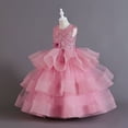 thumbnail image 1 of Vestido de malla para niña, vestido de princesa, vestido de noche de alta gama para cumpleaños de niña de flores, 1 of 6