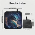thumbnail image 3 of Dragon Cool Starry Sky Moon Foldable Seat Cushion for Bleachers, Stadium Seats, Camping & Outdoor Events, Portable Lightweight Pad with Carabiner, 3 of 6