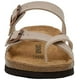 thumbnail image 3 of Sandalias para mujer con plantilla de corcho, sandalias deslizantes ajustables con doble hebilla para chanclas casuales de verano, sandalias de playa con punta abierta, 3 of 5