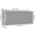 thumbnail image 2 of vidaXL Garden Shed Grey Galvanized steel Large Garden Shed Rectangular, 2 of 7