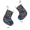 thumbnail image 3 of Salouo Funny Steam Train Print Christmas Stockings,Large Xmas Stocking Set of 1 Holiday and Farmhouse Stocking for Christmas Holiday Party Decoration(17.7*11 Inch), 3 of 7