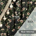 thumbnail image 6 of VOGOL Waterfall Valance 39" Wide Farmhouse Vintage Black Cherry Blossom Print Sheer Voile, Buttercream Beaded Trim, 6 of 7