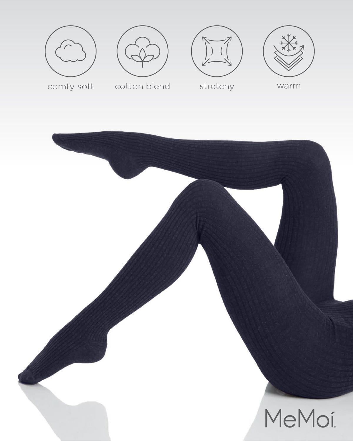 タイツ・ソックス MONOHA : 24FW / Ribbed tights (3colors) Joyspun Women's Opaque Control Top Tights, 2-Pack, Sizes S