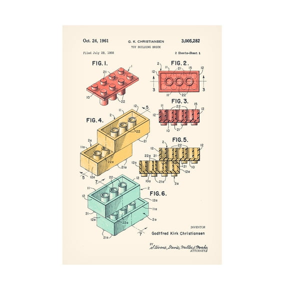 Florent Bodart 'Lego Colors' Canvas Art