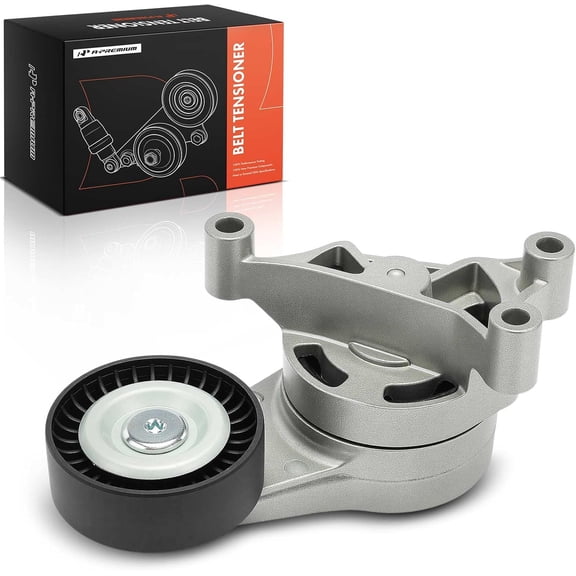 A-Premium Belt Tensioner Assembly with Pulley Compatible with Volkswagen Jetta 2006-2015, Passat 2006-2008, Golf 2013, Golf R 2012-2013, Eos 2007-2009, GTI & Audi A3, TT, A3/TT/TTS Quattro, 2.0L
