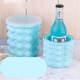 thumbnail image 4 of Cubo de hielo de silicona, compañero de bebida fría, uso múltiple para aventuras en interiores y exteriores, sin BPA, ahorro de espacio, tamaño único de hielo, pequeño, 4 of 5