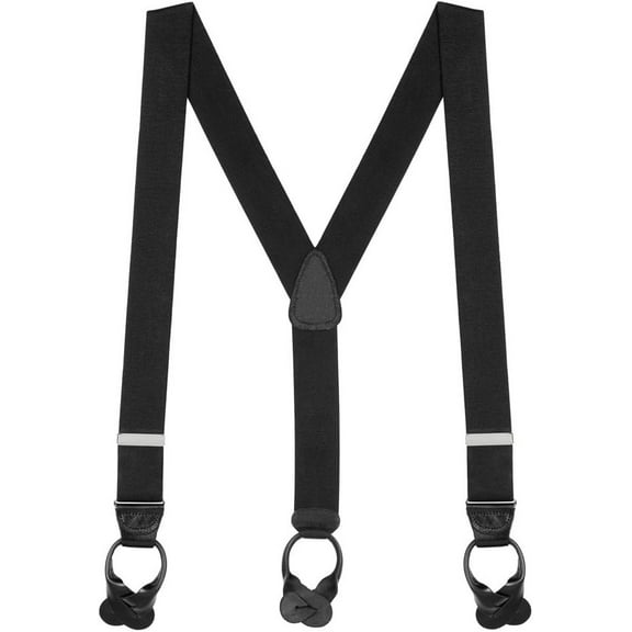 SuspenderStore Solid Color Suspenders - 1.5-Inch Wide Elastic - Button, Many Colors & 4 Sizes Includes Big&Tall