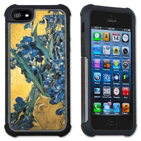 Vans Iphone 4 Case Apple iPhone 6 Plus / iPhone 6S Plus Cell Phone Case / Cover with Cushioned Corners - Van Gogh - Vase of Irises ()