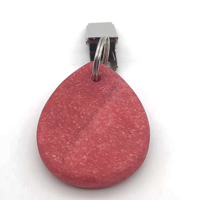 Nvzi Clip para mantel a prueba de viento con forma de gota de terrazo de 6 piezas, peso para mantel, clip para colgante de mantel, clip a prueba de viento para cortina (rojo)
