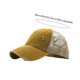 thumbnail image 2 of Malla Rasgada Algodón Lavado Cola Caballo Desgastada Con Visera Sombrero para Hombres Y Mujeres Béisbol Con Visera para El (cúrcuma) [tarifa Embalaje Agregada Énfasis en Embalaje Separado], 2 of 9