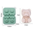 thumbnail image 6 of Ludlz Ice Cube Tray Food Grade Reusable Flexible Creative Shape Non-stick Multipurpose BPA Free 4 Grids Cartoon Bear Whiskey Ice Cube Mold Kitchen Supplies, 6 of 8