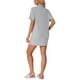 thumbnail image 3 of INSPIRAR CHIC Camisón de Botones para Mujeres, Pijamas, Vestido de Manga Corta, Ropa de Verano, Camisones de Noche, Gris, 3 of 6
