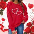 thumbnail image 2 of Tweang Valentine's Day Sweatshirt for Women Long Sleeve Shirts Women Fall Tops Woman Sweatshirt Women's Fall Tops Crewneck Sweatshirts Women's Workout Tops Gray Xl, 2 of 7