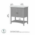 thumbnail image 3 of Pemberly Row 32W Wall Mounted Bathroom Vanity With Sink in Cape Cod Gray, 3 of 7