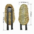 thumbnail image 3 of WIRESTER Long Satin Bonnet for Women, Adjustable Tie Band Sleep Cap with Double Layer for Braids & Long Hair - Gold Glitter Sparkle With Black Yellow Glitter Leopard, 3 of 7