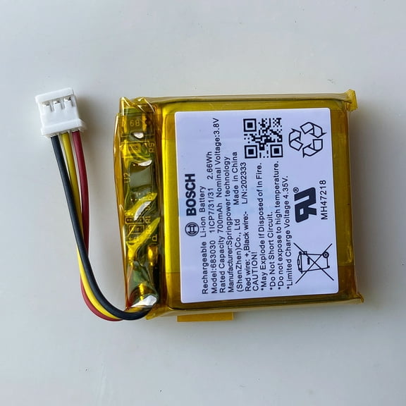 Replacement Battery 683030 700mAh 3.8V 2.66Wh Fit for Bosch