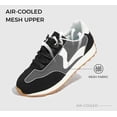 thumbnail image 4 of LUCKY STEP Womens Fashion Sneakers Trendy Tennis Shoes Stylish Retro Casual Shoes,Black, 4 of 10