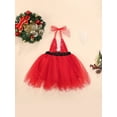 thumbnail image 4 of Kiapeise Toddler Baby Girls Christmas Dress Red Velvet Sleeveless Princess Party Tutu Dresses, 4 of 8