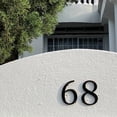 thumbnail image 7 of HASWARE 4 inch (10 cm) Metal House Number Apartment Door Numbers Mailbox Address Sign with 2 Screws, Zinc Alloy (#6, Black), 7 of 7