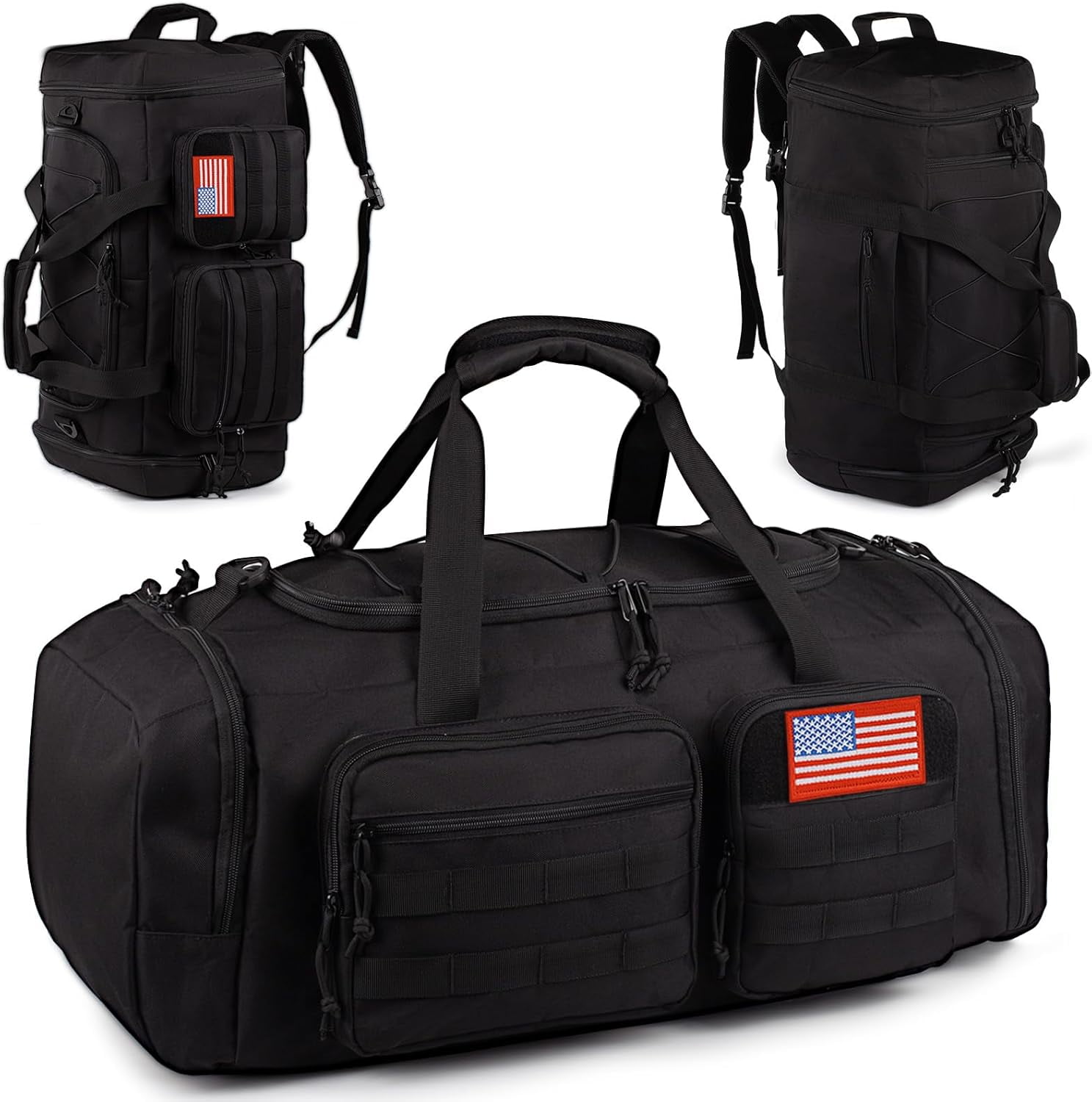 25.6In Gym Bag for Men, 50L Large 3 in 1 Sports Travel Duffle Bag with Shoes Compartment,Water Resistant Travel Backpack Weekender Overnight Bag with Wet Pocket for Women Camping Touring