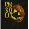 thumbnail image 2 of I'm So Lit Jack O Lantern Halloween Unisex Plus Fleece Graphic Hoodie Brisco Brands 2X, 2 of 4