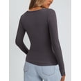 thumbnail image 5 of Remera PRETTYGARDEN de Canalé Manga Larga Cuello Redondo XL Gris Oscuro, 5 of 5