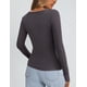 thumbnail image 5 of Remera PRETTYGARDEN de canalé manga larga con escote redondo XS Gris Oscuro, 5 of 5