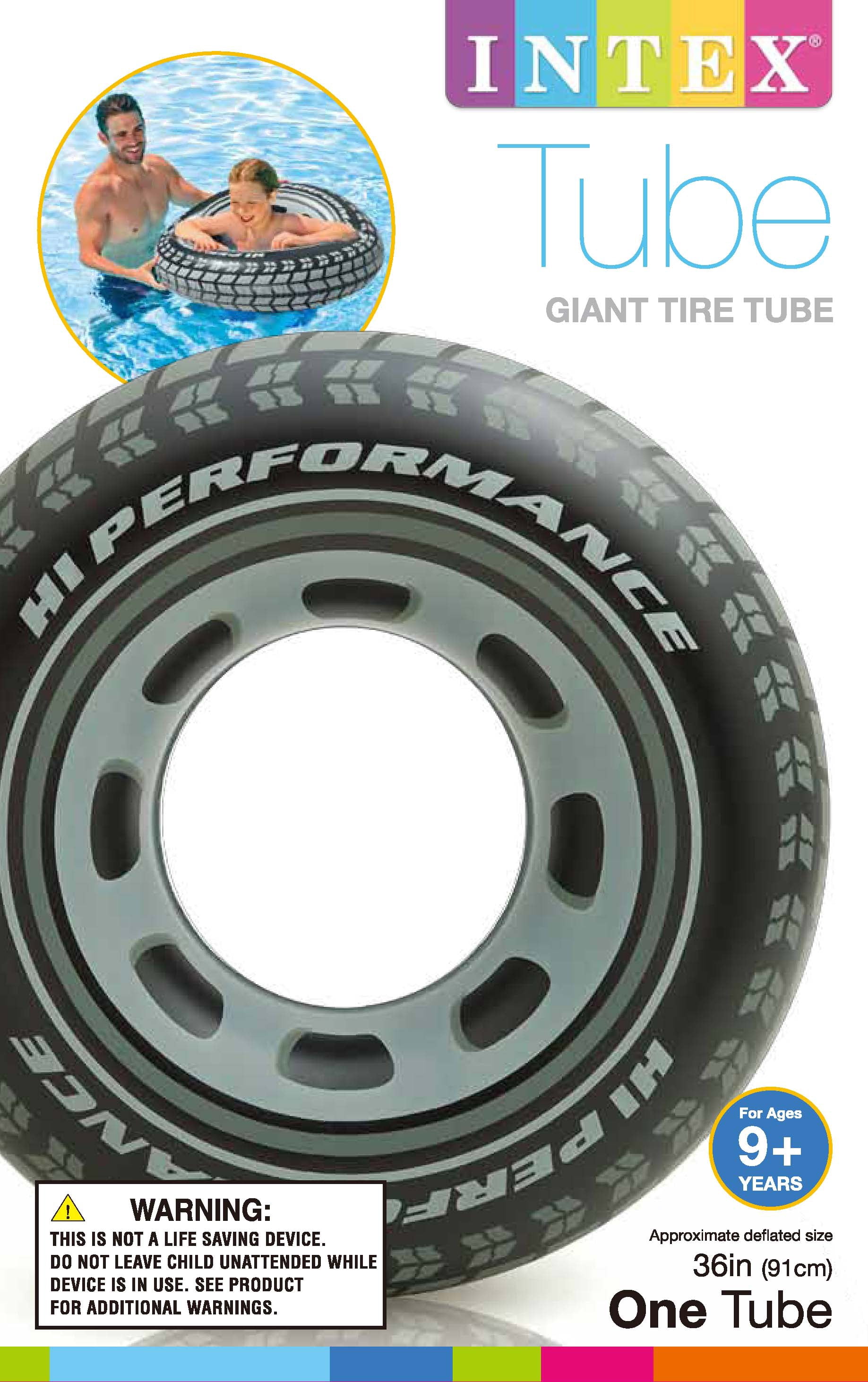 (3) Intex Giant Tire Tube Inflatable Water Swimming Pool Ring Float Raft Lounger