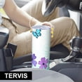 thumbnail image 6 of Butterfly 20 Oz Stainless Steel Skinny Tumbler – Vacuum Insulated Slim Travel Cup with Lid & Stainless Steel Straw, 360° Full Wrap Printed Tumbler for Home, Office & Outdoor Use, Spring, 6 of 6