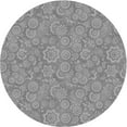 thumbnail image 1 of Ahgly Company Machine Washable Indoor Round Transitional Platinum Gray Area Rugs, 6' Round, 1 of 7