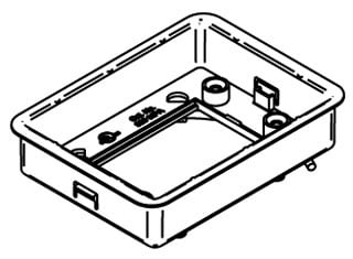 Wiremold 880MPA Legrand Adjusting Ring 1 Gang Non-Metallic Rectangular Floor Box- Black