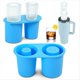 thumbnail image 3 of Bandeja y Molde Cuadrado de Hielo de Silicona 30 40 Oz para Hacer 2 Moldes Cuadrados de Hielo Cilíndricos Huecos Reutilizables para Bebidas, Negro, 3 of 6