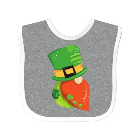 

Inktastic Saint Patrick s Day Gnome Leprechaun Hat Clovers Gift Baby Boy or Baby Girl Bib