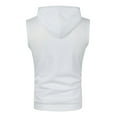 thumbnail image 4 of Mens Pullover Sweater Vest Bottoming Knitted Hooded Solid Color Drawstring Pocket Mens Soft Underwear,White,3XL, 4 of 4