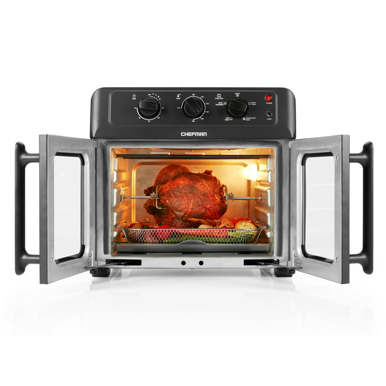 Oven, 8-in-1 Countertop Toaster Oven, XL Fits 2 16 Pizzas, Stainless Steel French  Door - AliExpress