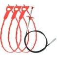 thumbnail image 1 of Unique Bargains Outil de Débouchage de Drain 1,6m en Acier Inoxydable & 3 Pcs PP Rouge, 1 of 4