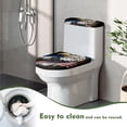thumbnail image 5 of HELLHERO Eagle American Flag Stylish Polyester Toilet Cover Set Elastic Edge Adds Holiday Charm Toilet Seat Covers Fits All Toilet Shapes for Toilet, 5 of 8