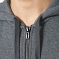thumbnail image 4 of Adidas Men's Essentials Full-Zip Brushed Fleece Hoodie Hoody CD8712 (Charcoal S), 4 of 4