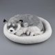 thumbnail image 2 of Perro de Simulación Zulema Adorno de animales con cojín Simulación de peluche de juguete de peluche, 2 of 8