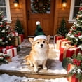 thumbnail image 6 of Fegute Christmas Pet Hat Santa Hat for Dogs Cats Holiday Party Decor Adjustable Size Cute Design Multicolor Comfortable Fabric Pet Accessories, 6 of 6
