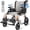 Gray, variant on VOCIC Lightweight Transport Wheelchair Foldable Wheelchairs for Adults with Handbarkes, Flip-Back Arms, Swing-Away Footrests, 12” Rear All Terrain Wheels Travel Wheelchair for Seniors, 300 lbs Orange