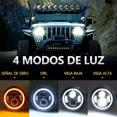 thumbnail image 2 of 2pcs Faro Led 7'' Redondo Para Jeep/moto/ojos De Ángel, 2 of 8