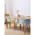 thumbnail image 3 of Spring Easter Rectangle Tablecloth, Rabbit Eggs Eucalyptus Leaf Floral Butterfly Waterproof & StainResistant Tablecloth, Washable Oil-proof Table Cover for Dining/Party/Wedding/Buffet 54x108 In, 3 of 9