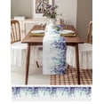 thumbnail image 3 of Watercolor Eucalyptus Table Runner 72 Inches, Spring Leaves Vintage Farmhouse Bed Runner Dresser Scarves Tabletop for Indoor Outdoor Parties/Ceremony/Banquet, 16" x 72", 3 of 8