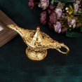 thumbnail image 4 of Feyarl Vintage Aladdin Legend Magic Genie Wishing Light Pot Classic Costume Props Home Tabletop Decor Crafts Display for Home Birthday Gift Wedding Christmas (Gold), 4 of 16