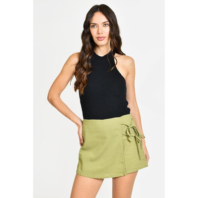 Short falda con lazo Roman Fashion /Juvenil, 09148 (Verde militar) verde G